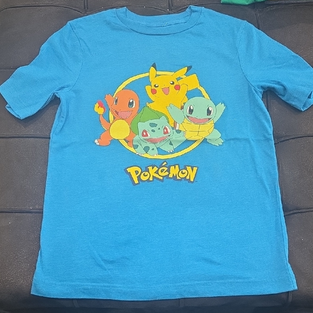 Pokemon Kids Blue Tee with Characters